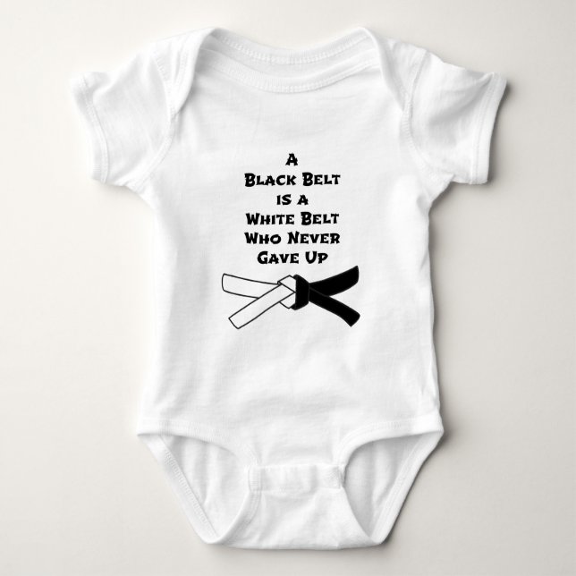 Black Belt Baby Bodysuit (Front)