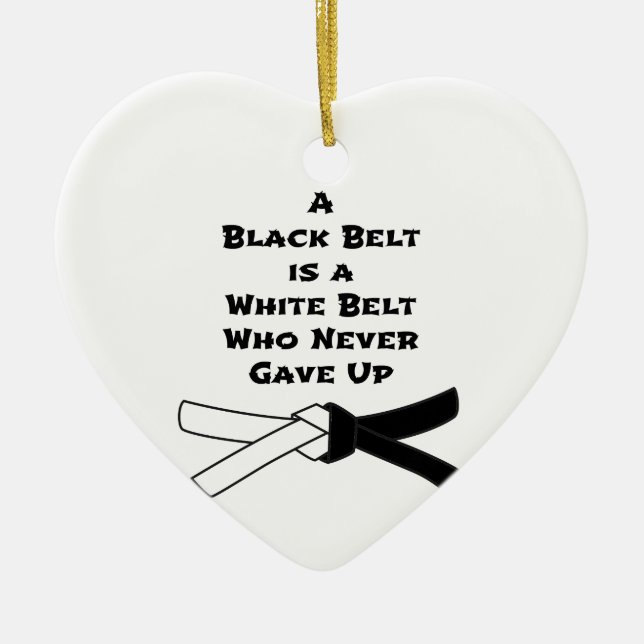Black Belt Ceramic Tree Decoration (Front)