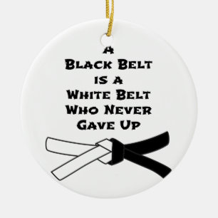 Black Belt Ceramic Tree Decoration