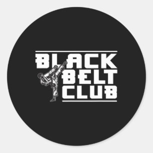 Black Belt Club - Karate Black Belt  Classic Round Sticker