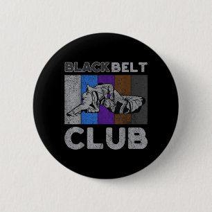 Black Belt Club Vintage BJJ Brazilian Jiu Jitsu 6 Cm Round Badge