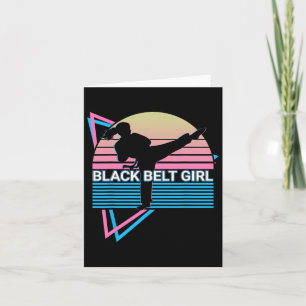 Black Belt Girl - Judo Karate Jiu Jitsu Taekwondo  Card