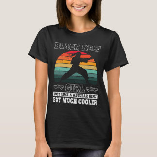 Black Belt Girl Karate Black Belt Promotion Black T-Shirt