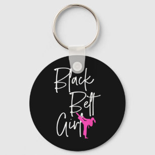 Black Belt Girl Karate Jiu Jitsu Taekwondo Martial Key Ring