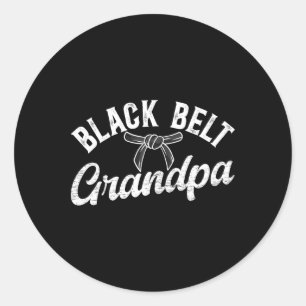 Black Belt Grandpa Karate Grandpa Karate Grandfath Classic Round Sticker