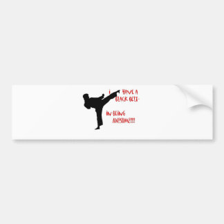 Black belt in awesome bumper sticker