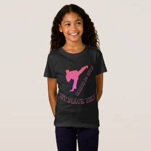 Black Belt Karate Black Rose Modern Trendy Chic T-Shirt