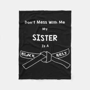 Black Belt Karate Shirt Comt Hapkido Martial Arts Fleece Blanket