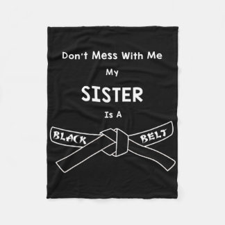 Black Belt Karate Shirt Comt Hapkido Martial Arts  Fleece Blanket