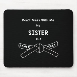 Black Belt Karate Shirt Comt Hapkido Martial Arts  Mouse Mat