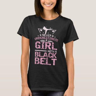 Black Belt Karate Taekwondo Girl T-Shirt