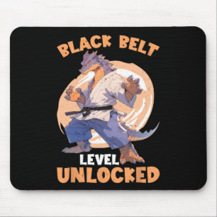 Black Belt Level Unlocked  Mouse Mat