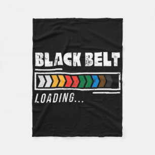 Black Belt Loading Martial Arts Karate Minimalist Fleece Blanket