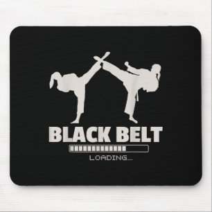 Black Belt Loading Taekwondo Martial Arts Training Mouse Mat