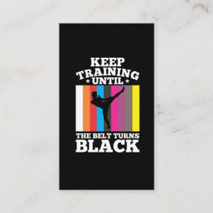 Black Belt Martial Art Coach Karate Kick Business Card