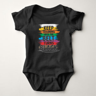 Black Belt Martial Art Training Karate TaeKwonDo Baby Bodysuit