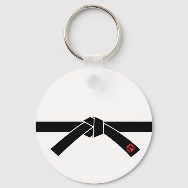 Black Belt, Martial Arts 黒帯, 武道 Key Ring (Front)