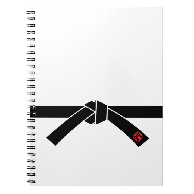 Black Belt, Martial Arts 黒帯, 武道 Notebook (Front)