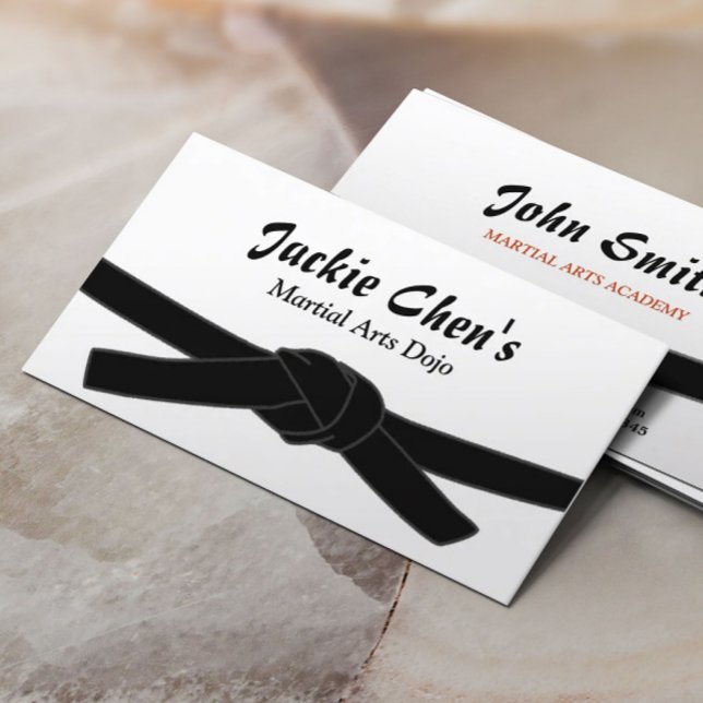 Black Belt Master Martial Arts Dojo Professional Business Card (Creator Uploaded)