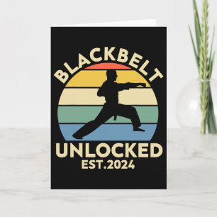 Black Belt Men Achievement Martial Arts Karate Boy Card