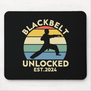 Black Belt Men Achievement Martial Arts Karate Boy Mouse Mat
