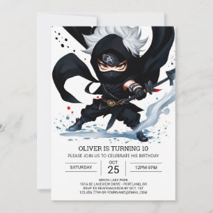 Black Belt Ninja Training Kids' Birthday Invitation