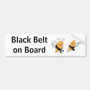 Black Belt on Board-bumper sticker