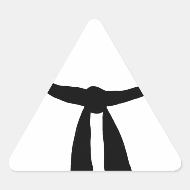 Black Belt Party Triangle Sticker (Front)