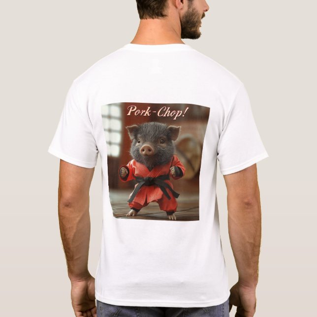 Black Belt Piglet T-Shirt (Back)