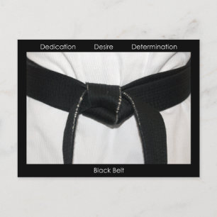Black Belt Promotion Test Invitation Postcard
