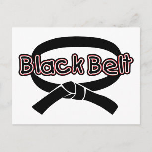 Black Belt (red) Postcard