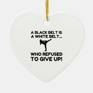 BLACK BELT REFUSAL CERAMIC TREE DECORATION