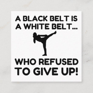 BLACK BELT REFUSAL SQUARE BUSINESS CARD