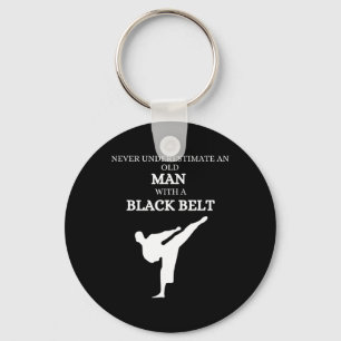 Black Belt Saying Karate Martial Arts Key Ring