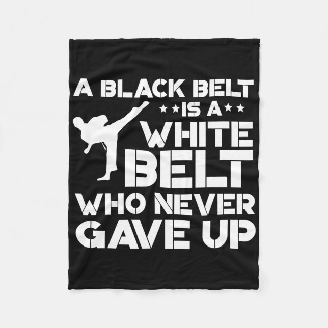 Black Belt Shirts Taekwondo Karate Gift  Fleece Blanket (Front)