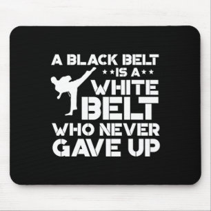 Black Belt Shirts Taekwondo Karate Gift Mouse Mat