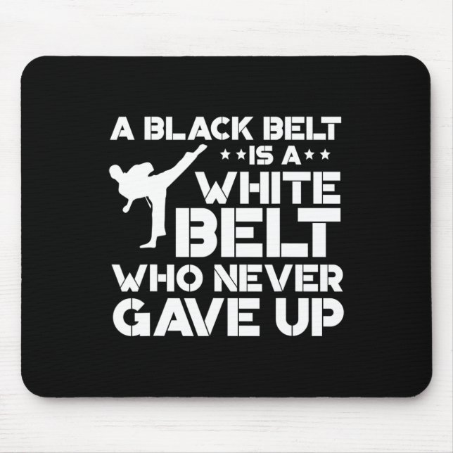 Black Belt Shirts Taekwondo Karate Gift  Mouse Mat (Front)