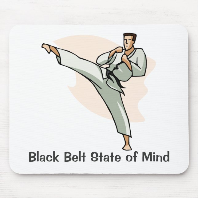 Black Belt State of Mind Mousepad, style 2 Mouse Mat (Front)
