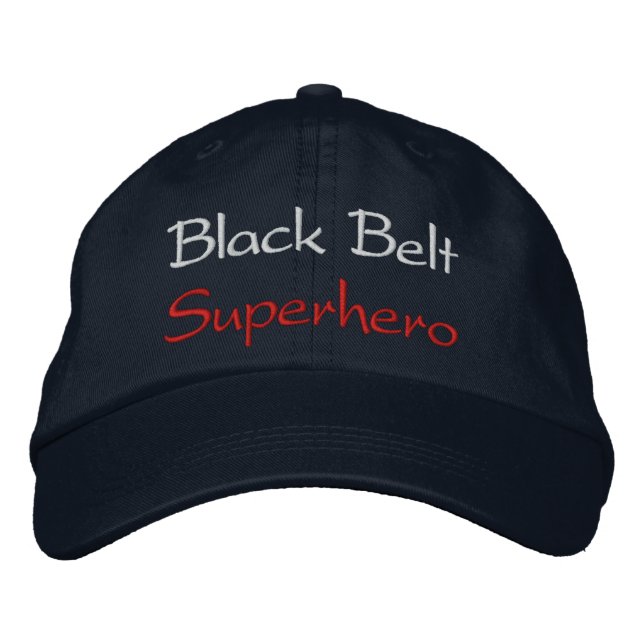 Black Belt Superhero Baseball Cap (Front)