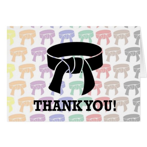 Image of Black Belt Thank You Cards
