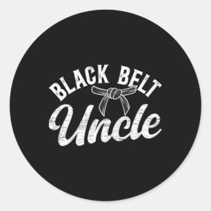 Black Belt Uncle Karate Uncle Proud Karate Uncle  Classic Round Sticker
