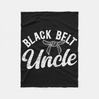 Black Belt Uncle Karate Uncle Proud Karate Uncle  Fleece Blanket