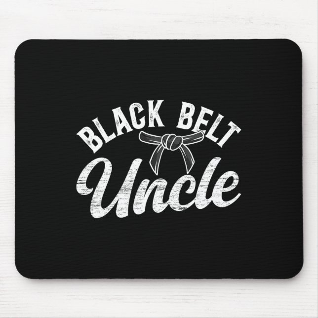 Black Belt Uncle Karate Uncle Proud Karate Uncle  Mouse Mat (Front)