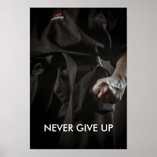 Black Belts Never Give Up Poster