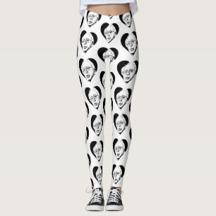 black bernie sanders heart leggings