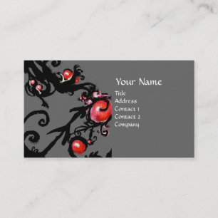 BLACK  BERRIES SWIRLS BUSINESS CARD