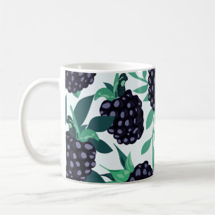 Black Berry Tropical: Fruit Seamless Pattern Coffee Mug