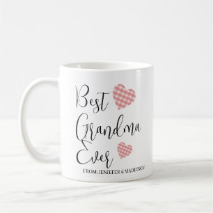 Black Best Grandma Ever Hand Lettering Quote Coffe Coffee Mug