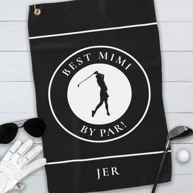 Black Best Grandma Mimi Golfer Monogram Sports Pro Golf Towel (Black Best Grandma Mimi Golfer Monogram Sports Pro Golf Towel)