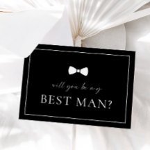 Black Best Man Proposal Card